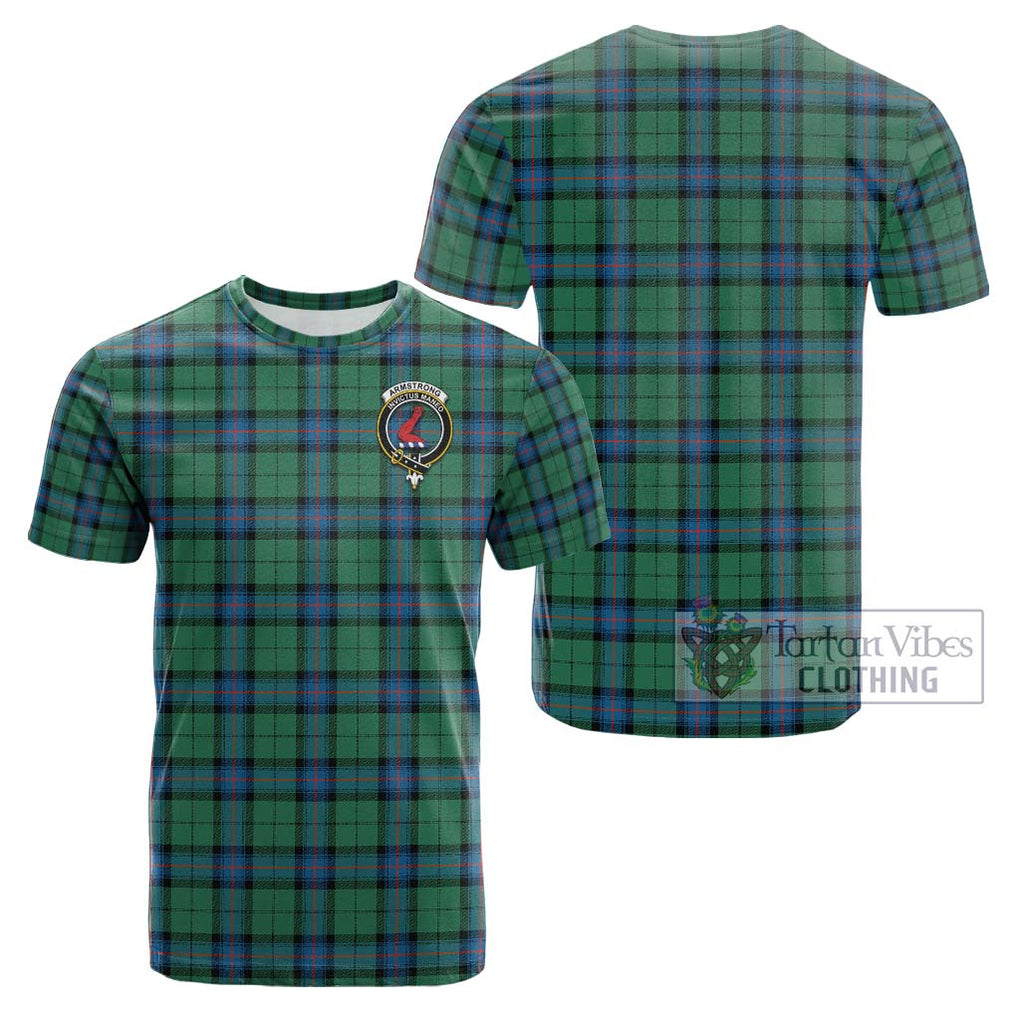 Armstrong Ancient Tartan Cotton T-Shirt with Family Crest Kid's Shirt - Tartanvibesclothing Shop