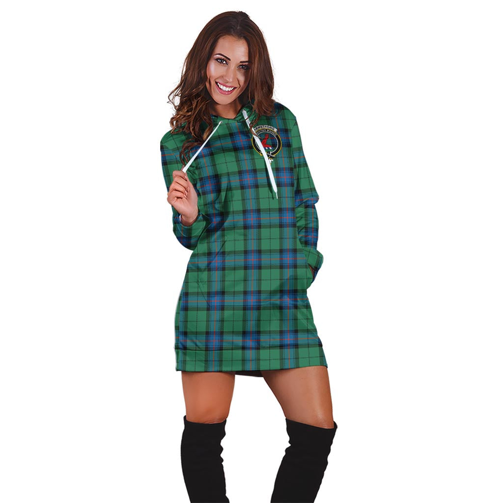 Armstrong Ancient Tartan Hoodie Dress with Family Crest - Tartan Vibes Clothing