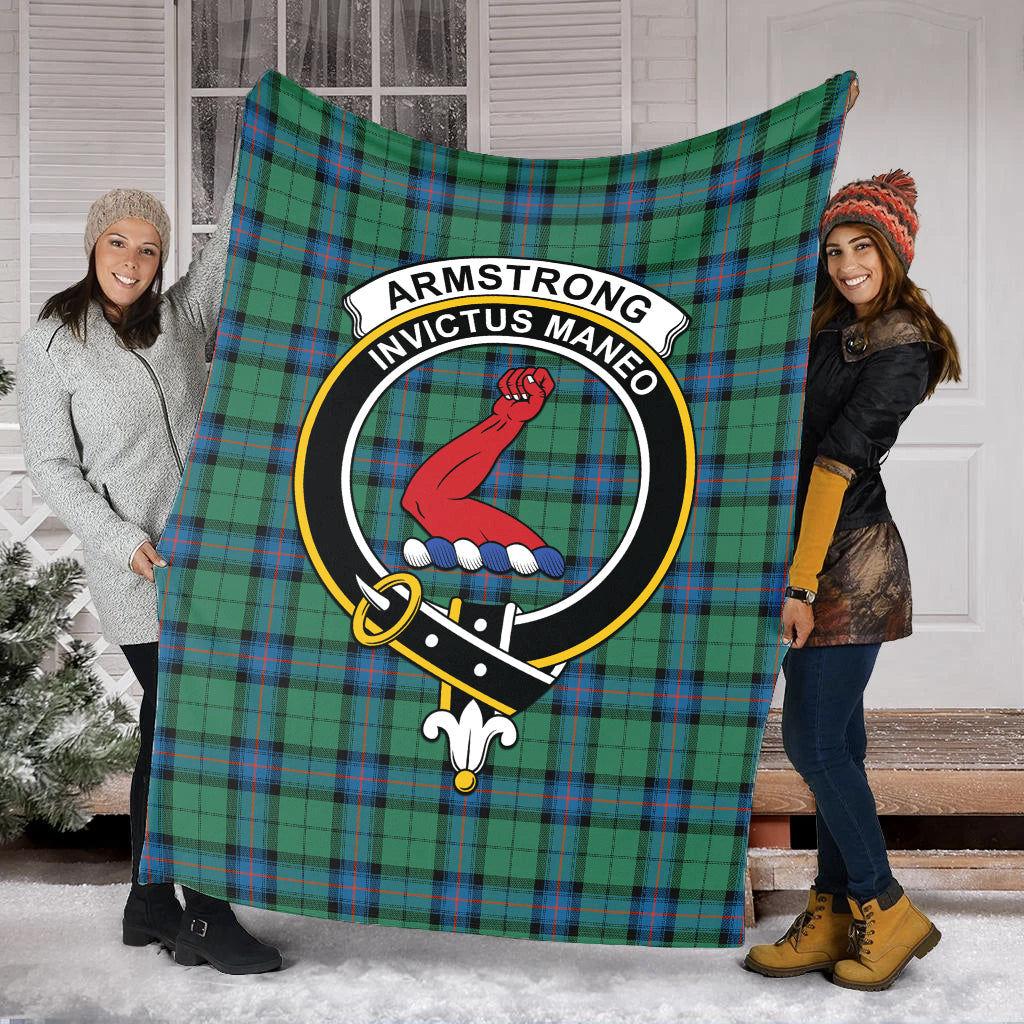 Armstrong Ancient Tartan Blanket with Family Crest - Tartan Vibes Clothing