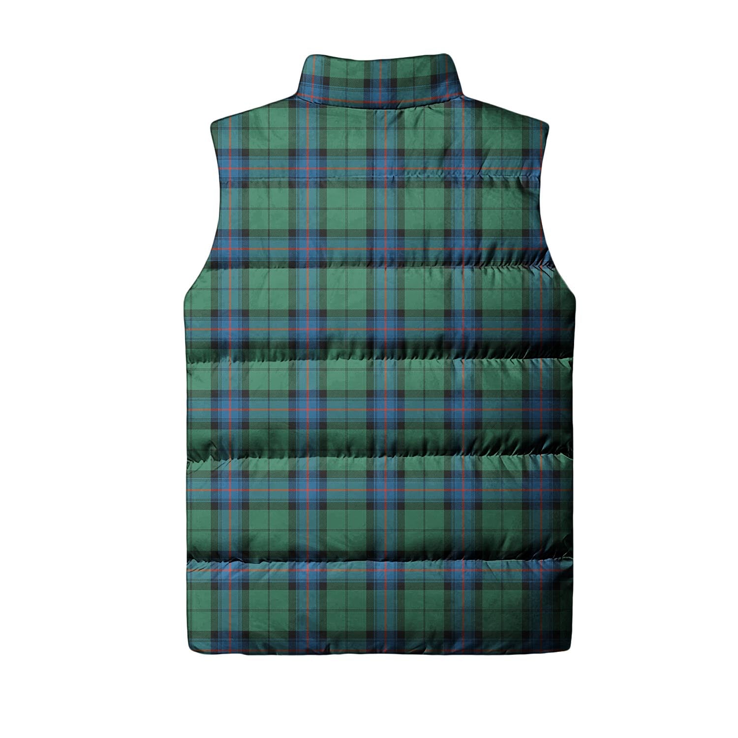 Armstrong Ancient Tartan Sleeveless Puffer Jacket with Family Crest - Tartanvibesclothing