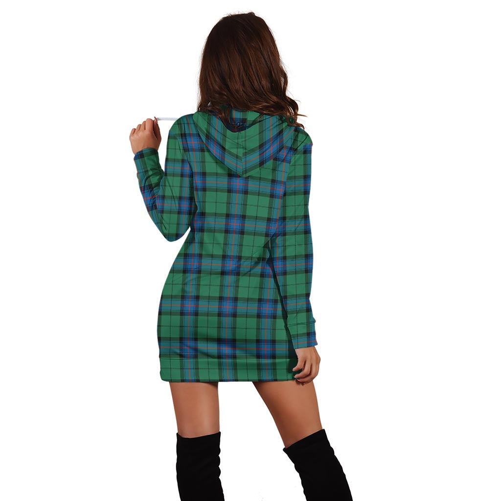 Armstrong Ancient Tartan Hoodie Dress with Family Crest - Tartan Vibes Clothing