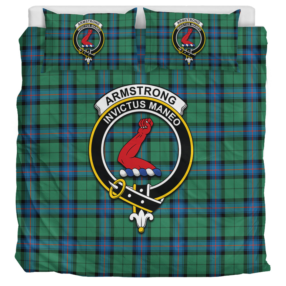 Armstrong Ancient Tartan Bedding Set with Family Crest UK Bedding Set UK Super King 104*94 inch - Tartan Vibes Clothing