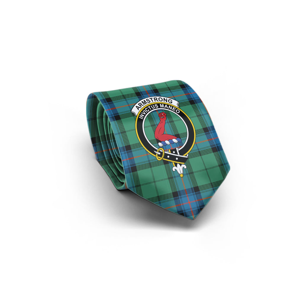 Armstrong Ancient Tartan Classic Necktie with Family Crest - Tartan Vibes Clothing