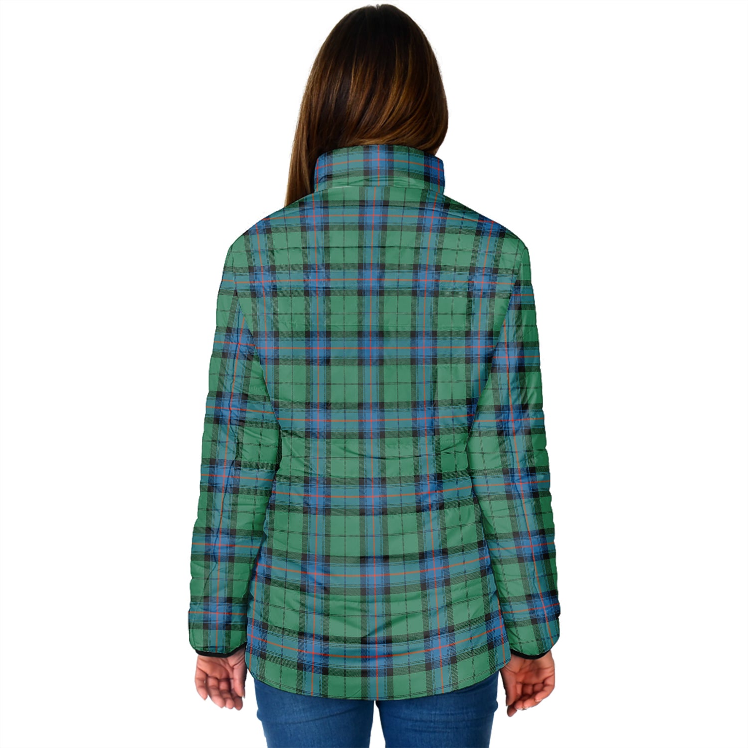 Armstrong Ancient Tartan Padded Jacket with Family Crest - Tartan Vibes Clothing