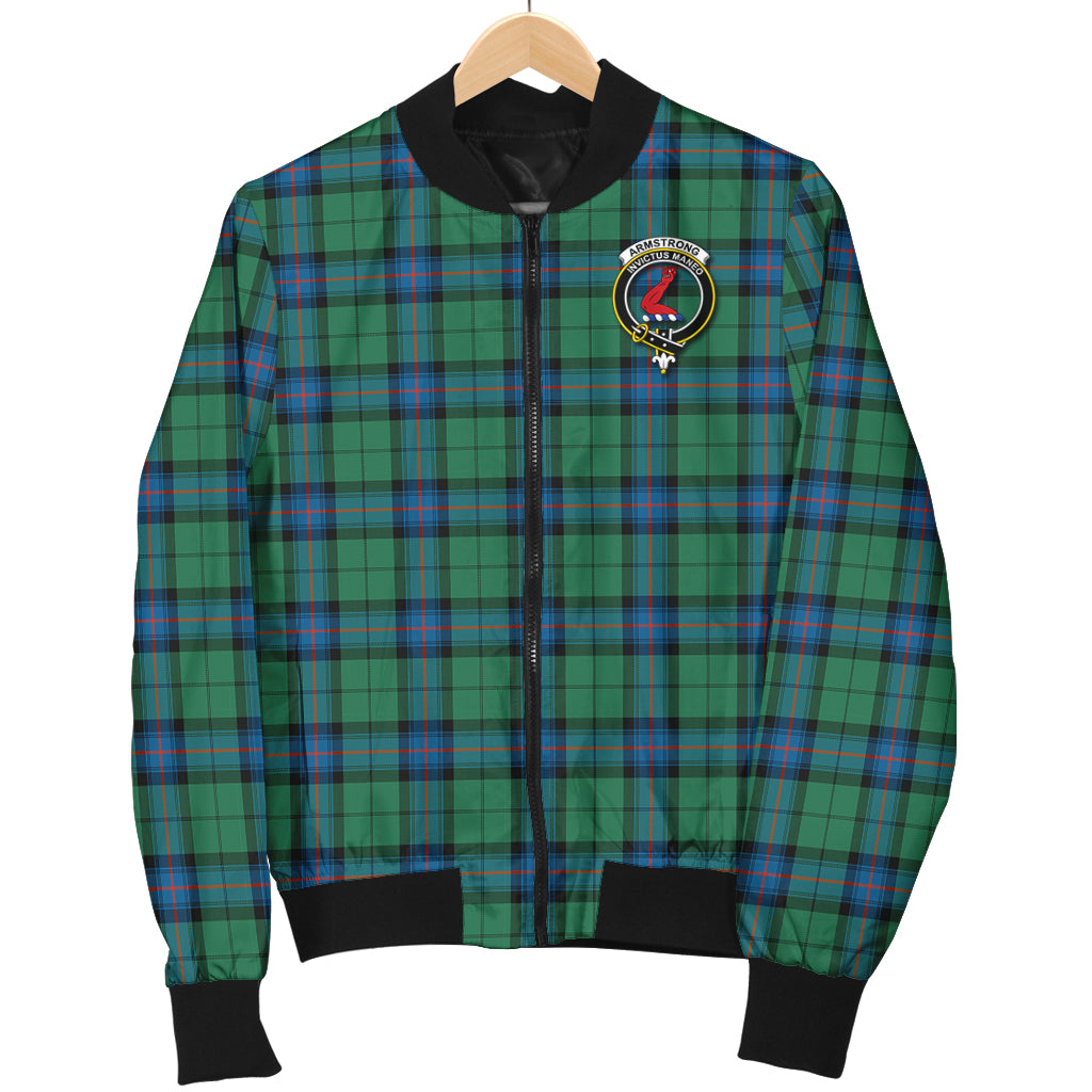 Armstrong Ancient Tartan Bomber Jacket with Family Crest - Tartanvibesclothing