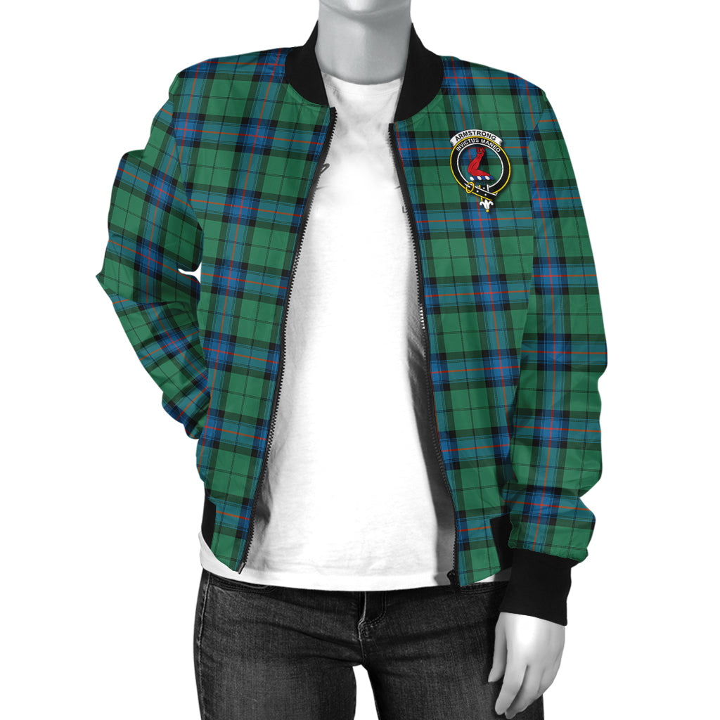 Armstrong Ancient Tartan Bomber Jacket with Family Crest - Tartanvibesclothing