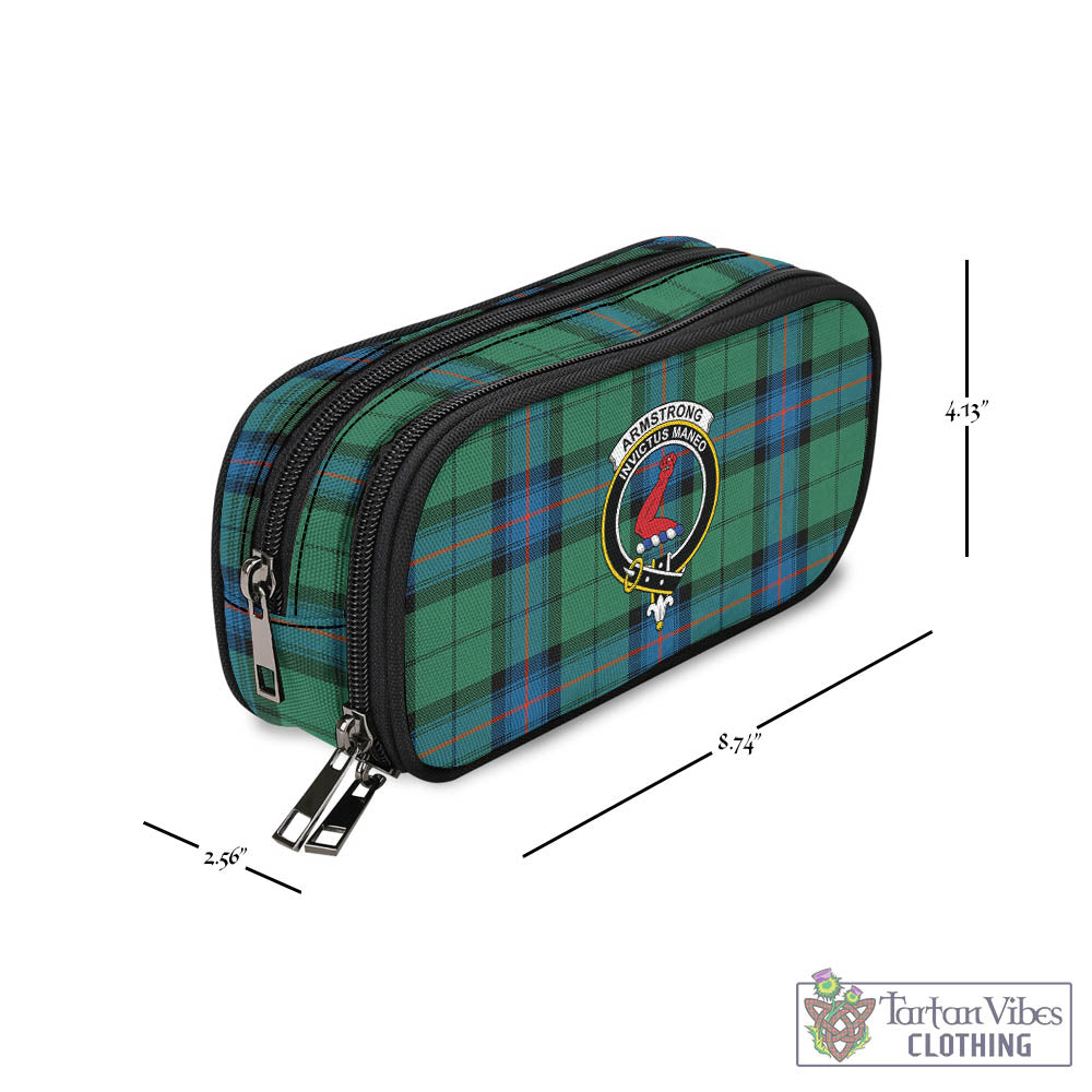 Tartan Vibes Clothing Armstrong Ancient Tartan Pen and Pencil Case with Family Crest