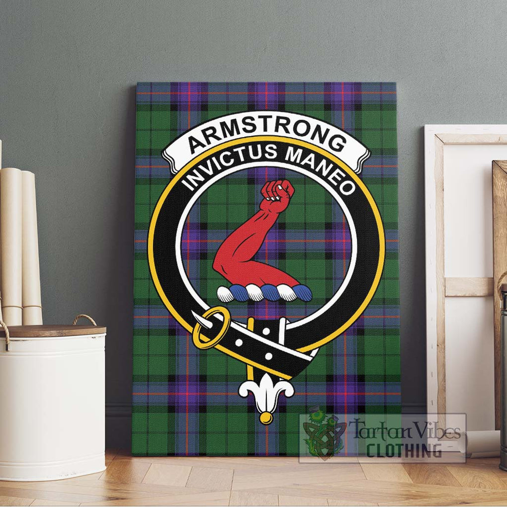 Armstrong Modern Tartan Canvas Print Wall Art with Family Crest Without Frame - Tartan Vibes Clothing