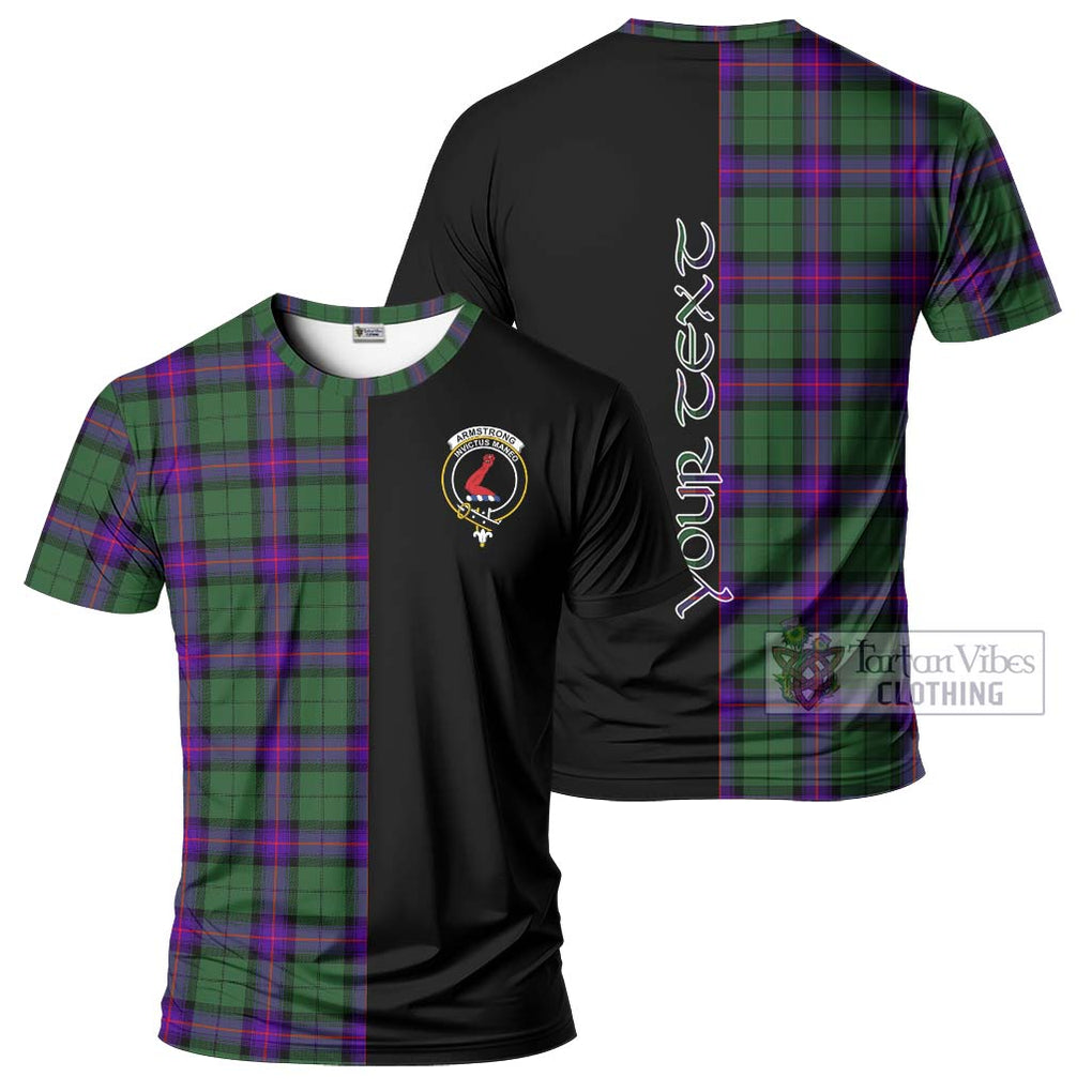 Armstrong Modern Tartan T-Shirt with Family Crest and Half Of Me Style Kid's Shirt - Tartanvibesclothing Shop