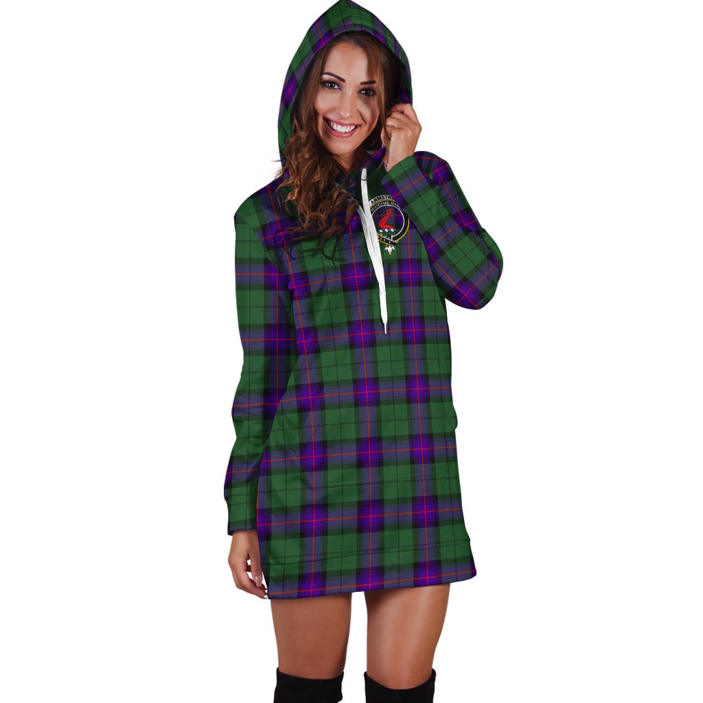 Armstrong Modern Tartan Hoodie Dress with Family Crest - Tartan Vibes Clothing