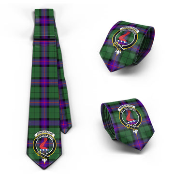 Armstrong Modern Tartan Classic Necktie with Family Crest