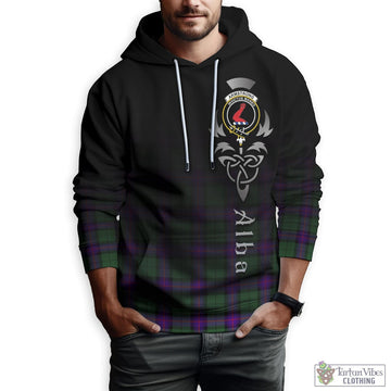 Armstrong Modern Tartan Hoodie Featuring Alba Gu Brath Family Crest Celtic Inspired