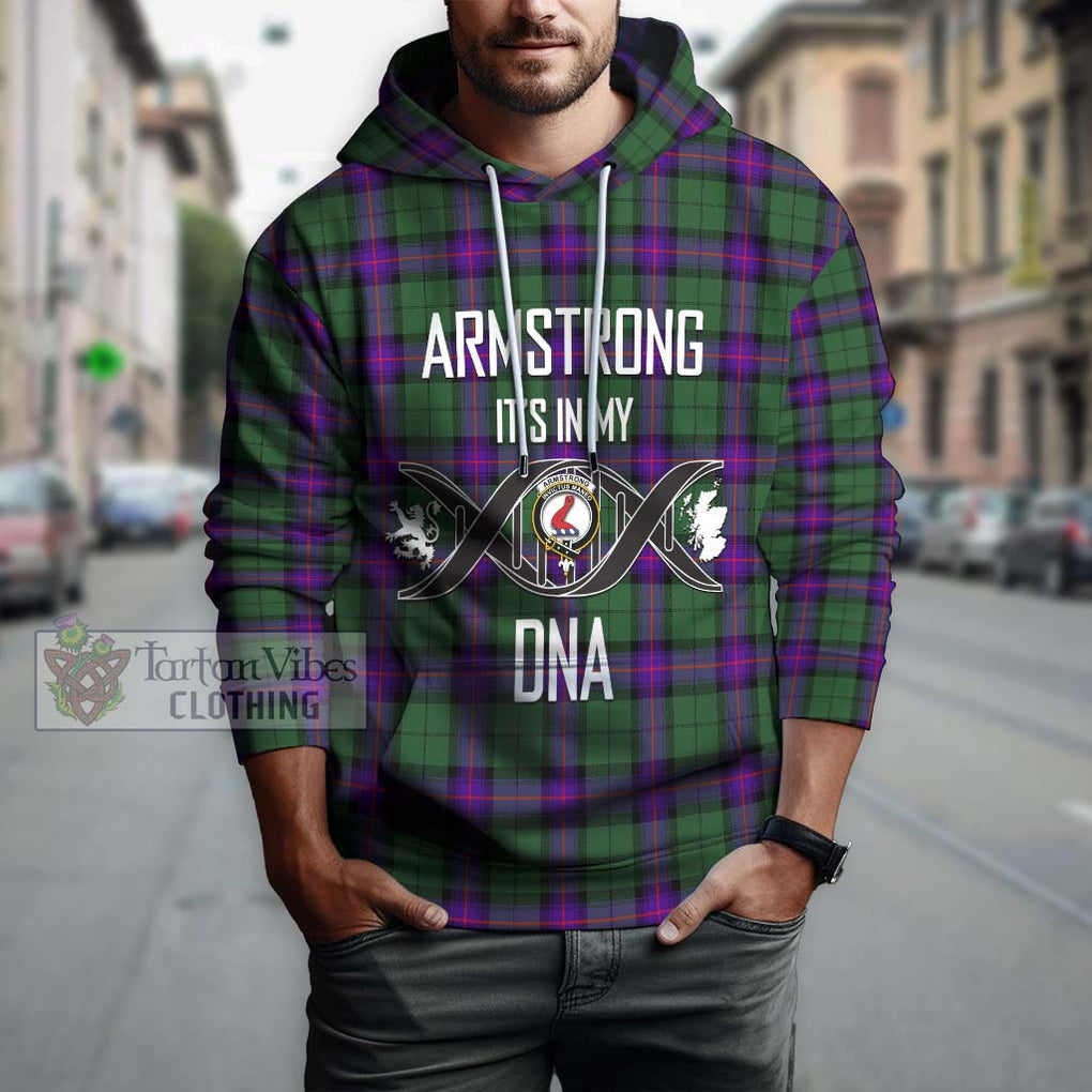 Armstrong Modern Tartan Hoodie with Family Crest DNA In Me Style Pullover Hoodie - Tartanvibesclothing Shop