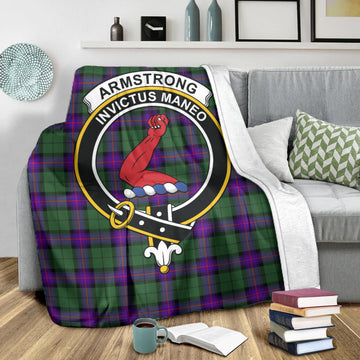 Armstrong Modern Tartan Blanket with Family Crest