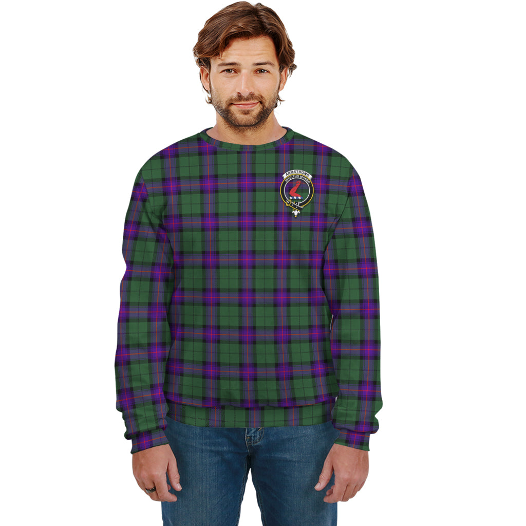 Armstrong Modern Tartan Sweatshirt with Family Crest Unisex - Tartan Vibes Clothing