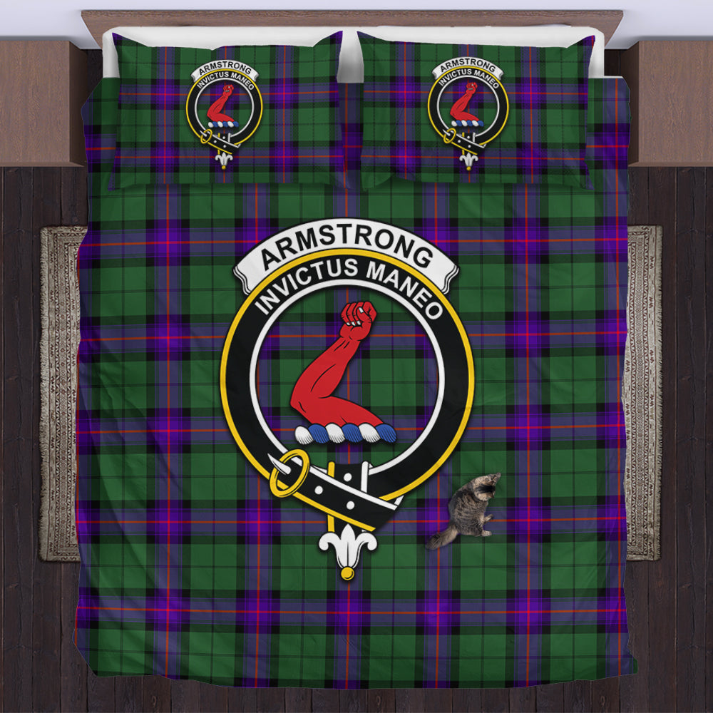 Armstrong Modern Tartan Bedding Set with Family Crest US Bedding Set - Tartan Vibes Clothing