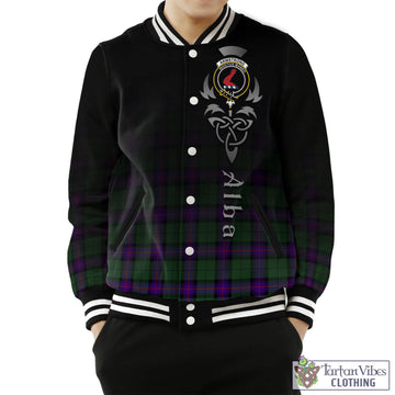 Armstrong Modern Tartan Baseball Jacket Featuring Alba Gu Brath Family Crest Celtic Inspired