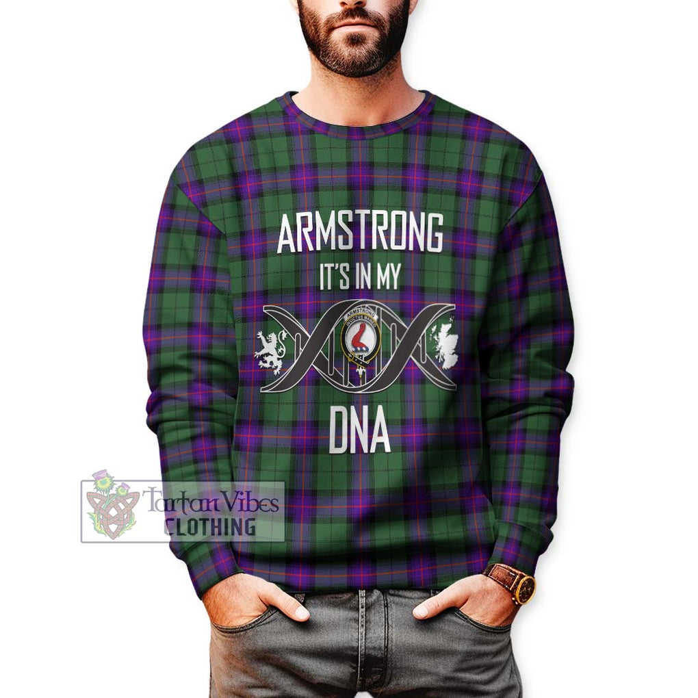 Armstrong Modern Tartan Sweatshirt with Family Crest DNA In Me Style Unisex - Tartanvibesclothing Shop