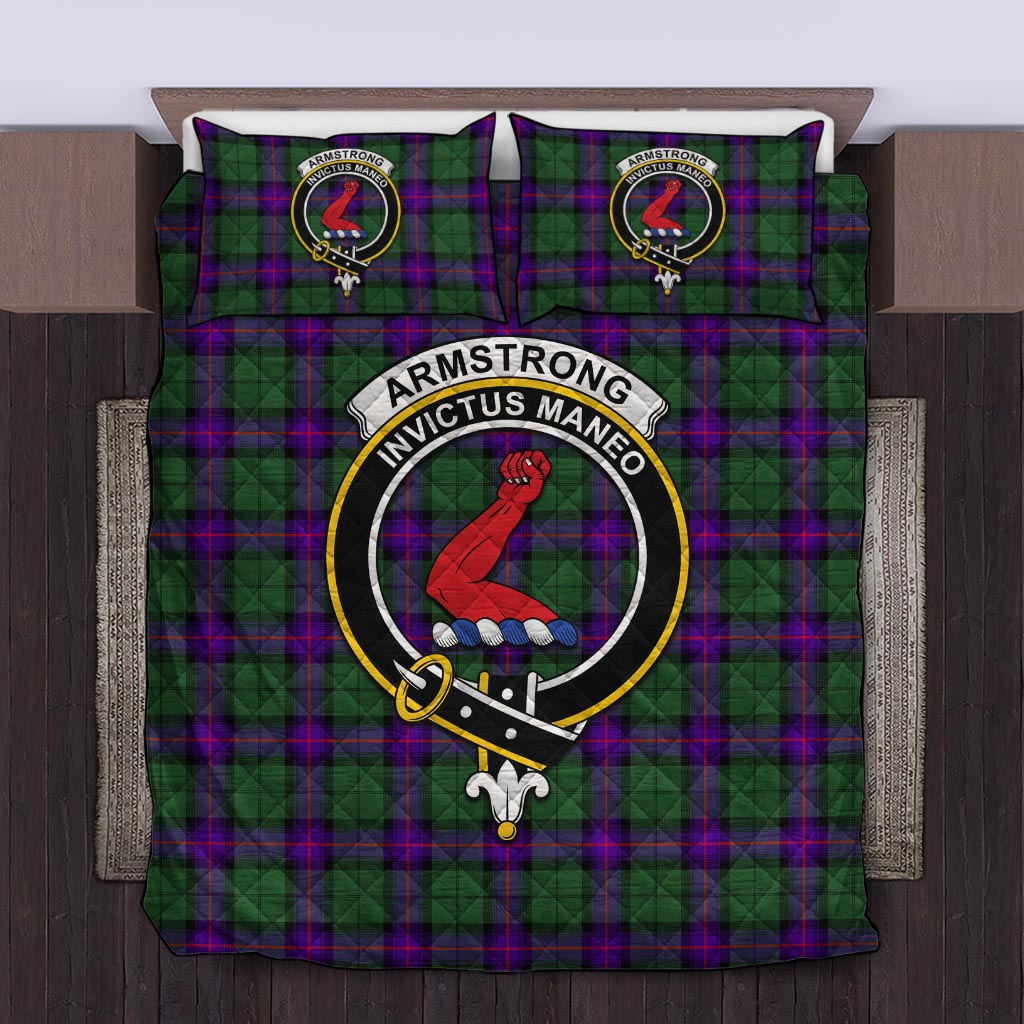 Armstrong Modern Tartan Quilt Bed Set with Family Crest Twin - Tartan Vibes Clothing