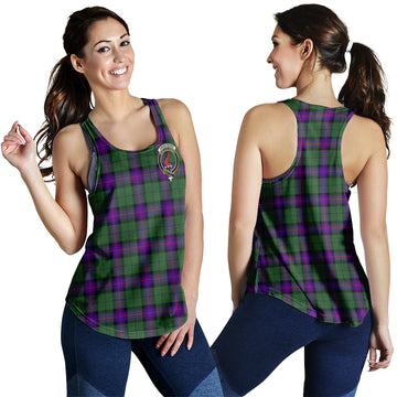 Armstrong Modern Tartan Women Racerback Tanks with Family Crest