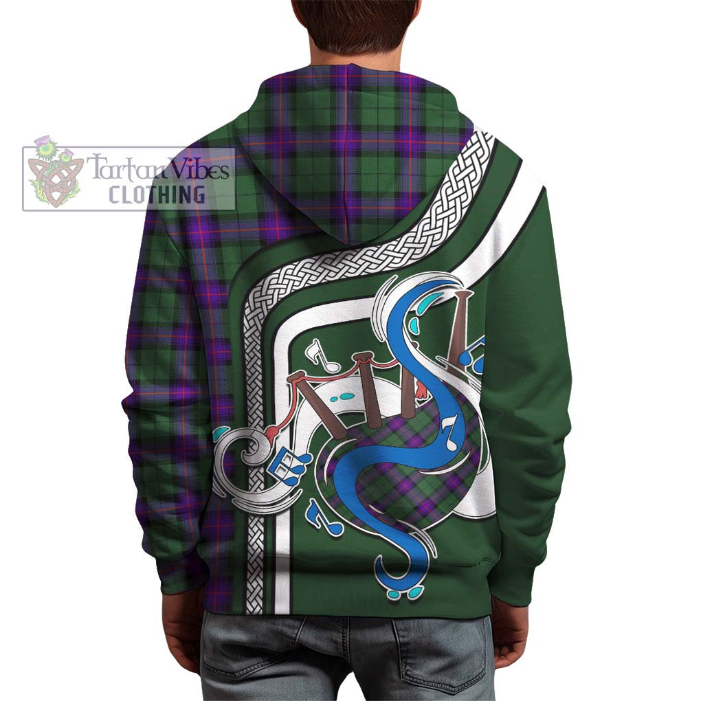 Armstrong Modern Tartan Hoodie with Epic Bagpipe Style - Tartanvibesclothing Shop