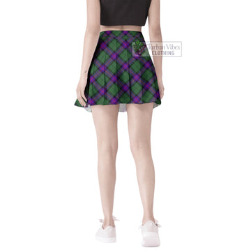 Armstrong Modern Tartan Women's Plated Mini Skirt Cross Style