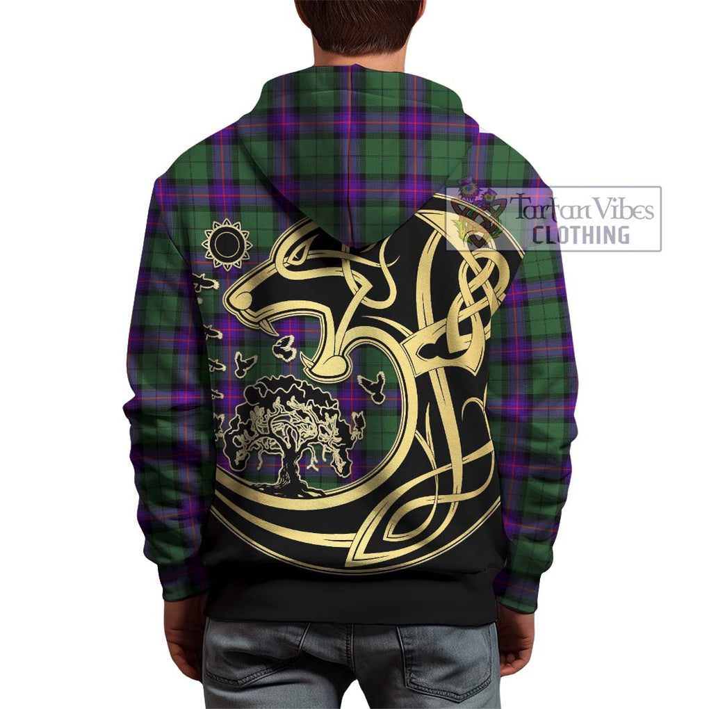 Armstrong Modern Tartan Hoodie with Family Crest Celtic Wolf Style - Tartan Vibes Clothing