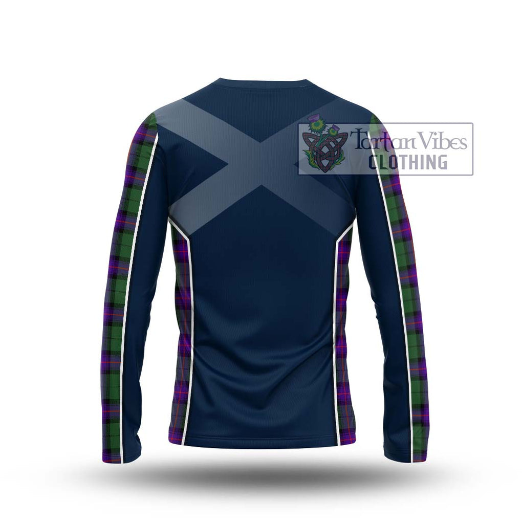 Armstrong Modern Tartan Long Sleeve T-Shirt with Family Crest and Lion Rampant Vibes Sport Style - Tartan Vibes Clothing