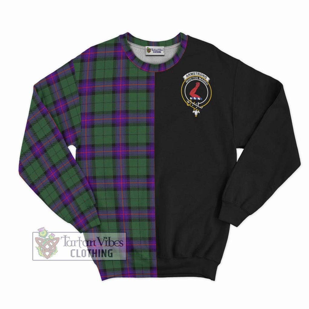 Armstrong Modern Tartan Sweatshirt with Family Crest and Half Of Me Style - Tartanvibesclothing Shop