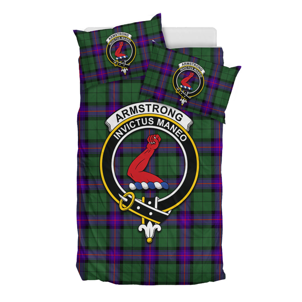 Armstrong Modern Tartan Bedding Set with Family Crest - Tartan Vibes Clothing