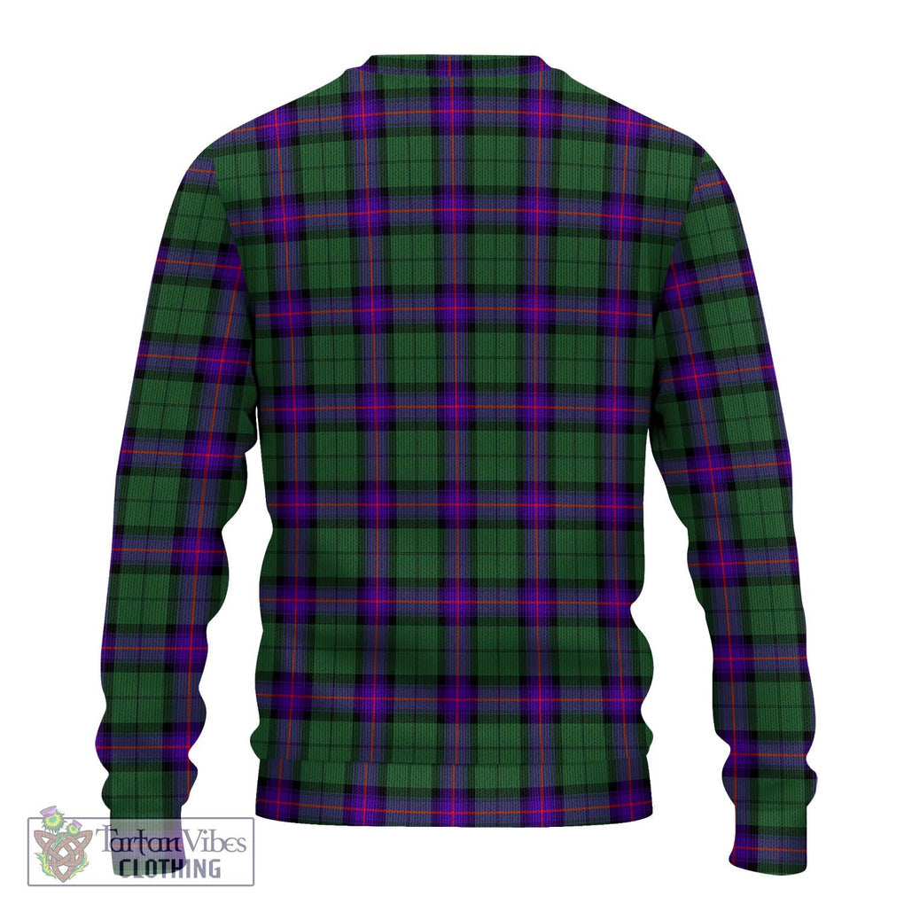 Armstrong Modern Tartan Knitted Sweater with Family Crest DNA In Me Style - Tartanvibesclothing Shop