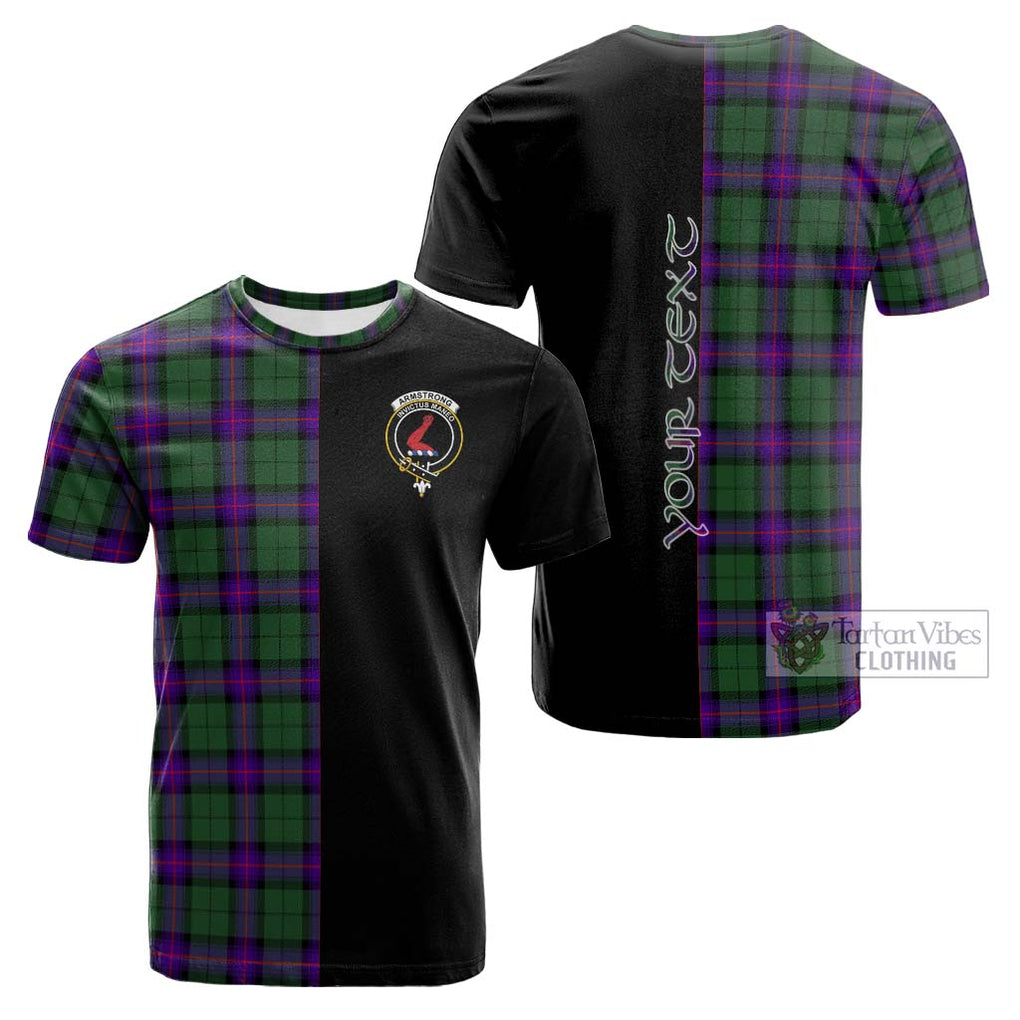 Tartan Vibes Clothing Armstrong Modern Tartan Cotton T-shirt with Family Crest and Half Of Me Style