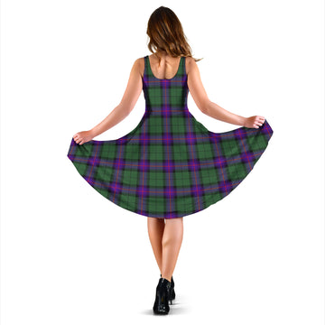 Armstrong Modern Tartan Sleeveless Midi Womens Dress