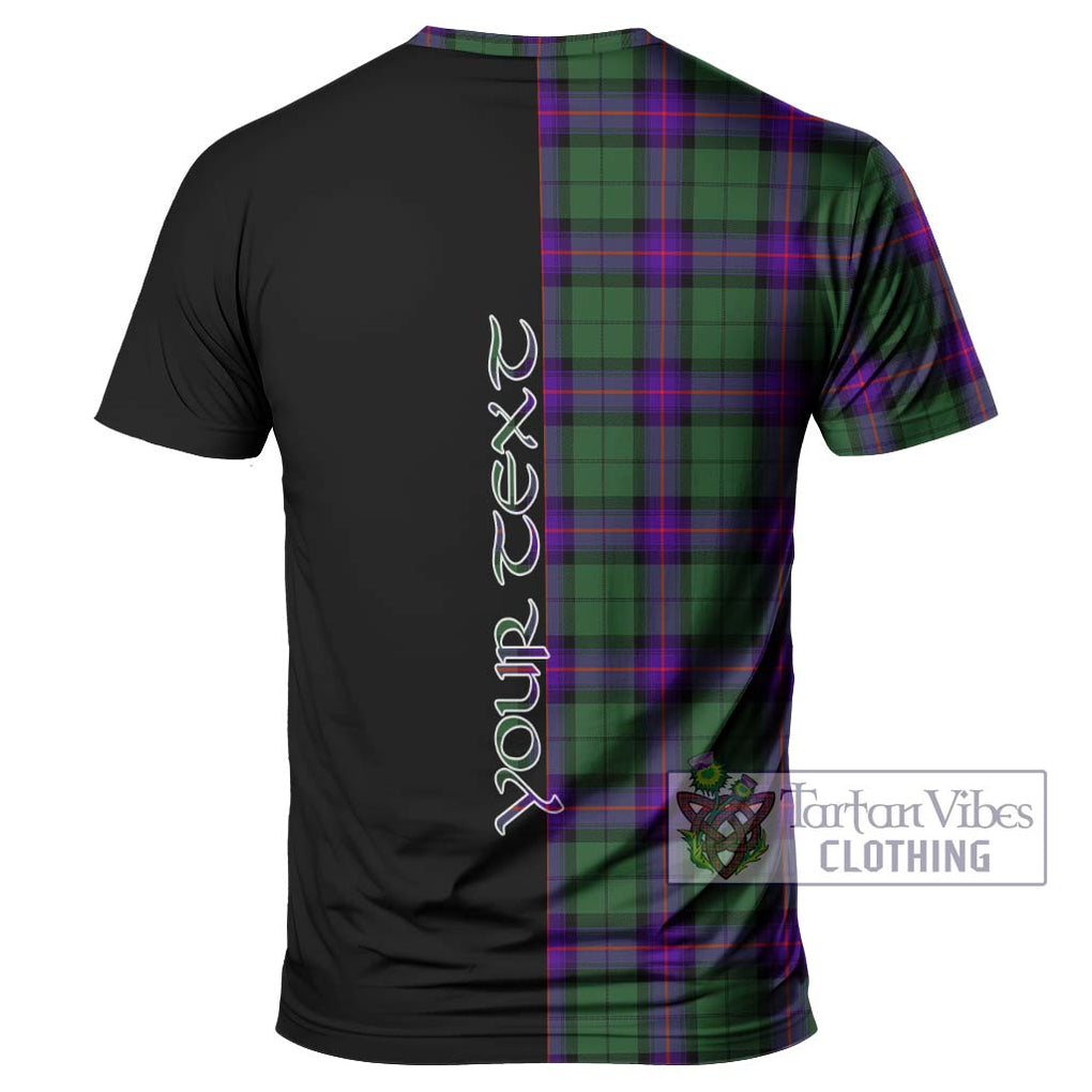 Armstrong Modern Tartan T-Shirt with Family Crest and Half Of Me Style - Tartanvibesclothing Shop