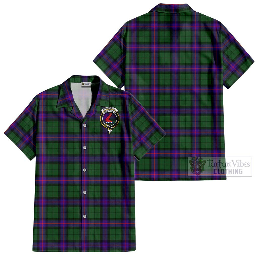 Armstrong Modern Tartan Cotton Hawaiian Shirt with Family Crest Kid - Tartan Vibes Clothing