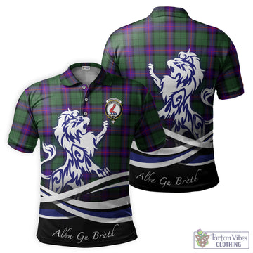 Armstrong Modern Tartan Polo Shirt with Alba Gu Brath Regal Lion Emblem