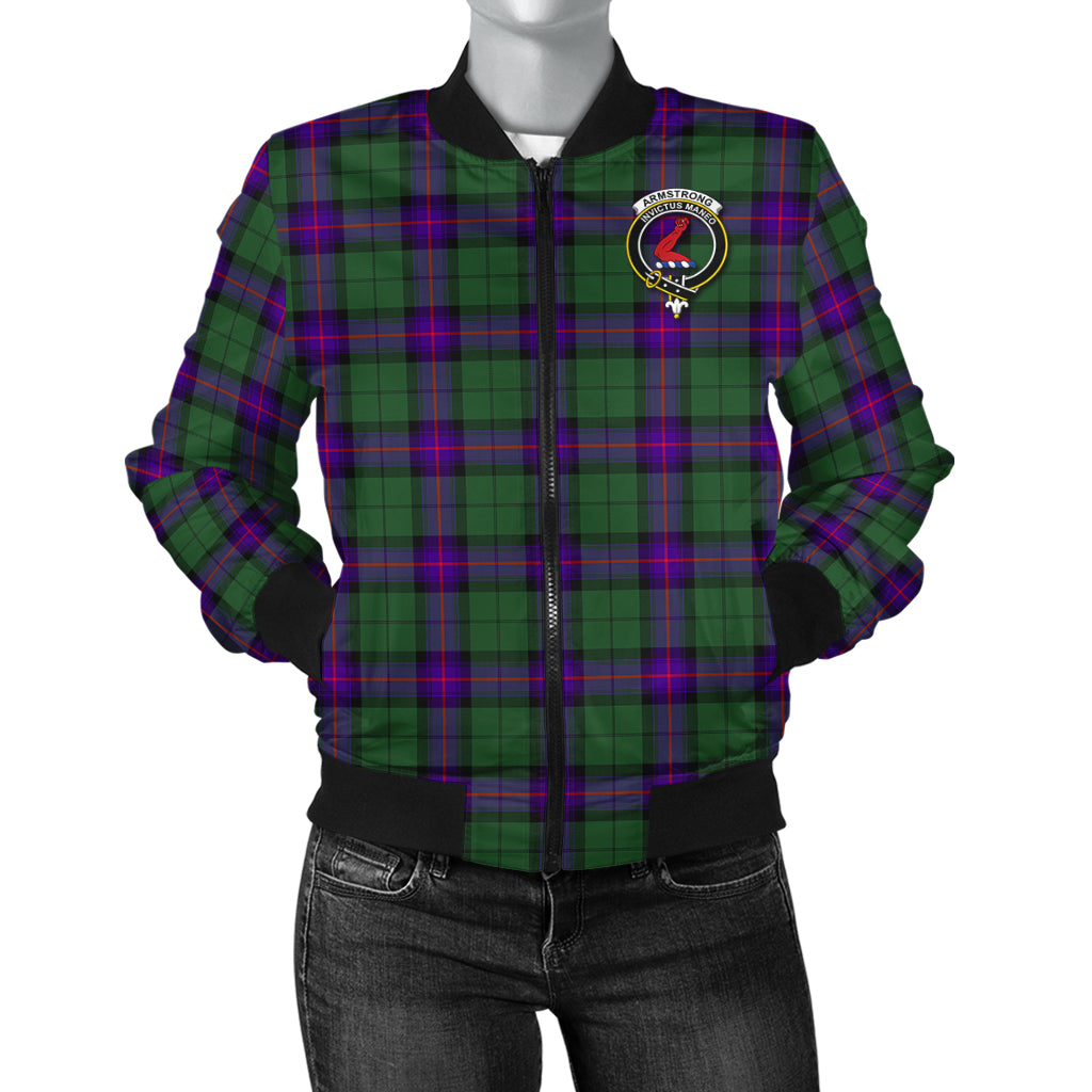 Armstrong Modern Tartan Bomber Jacket with Family Crest - Tartanvibesclothing