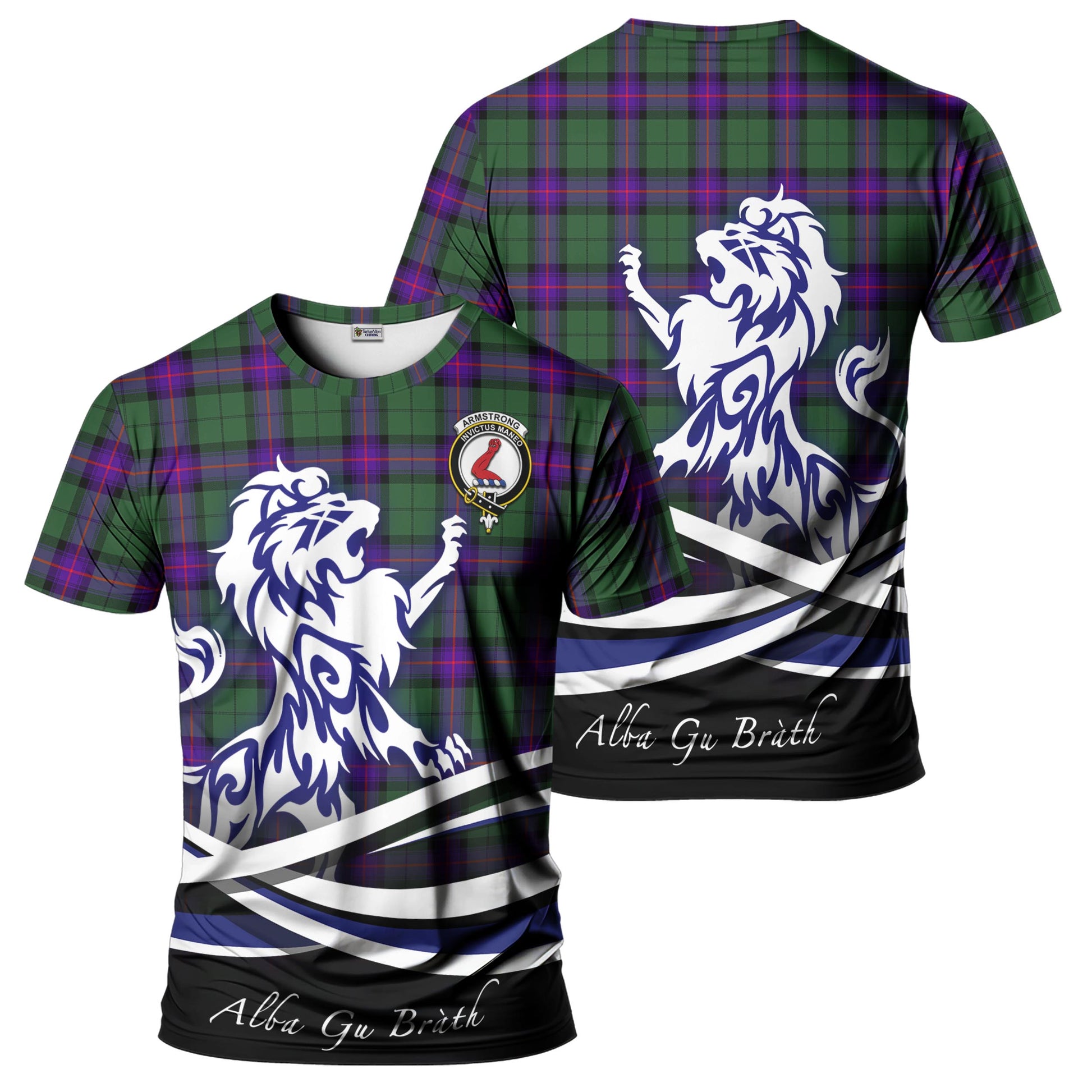 armstrong-modern-tartan-t-shirt-with-alba-gu-brath-regal-lion-emblem