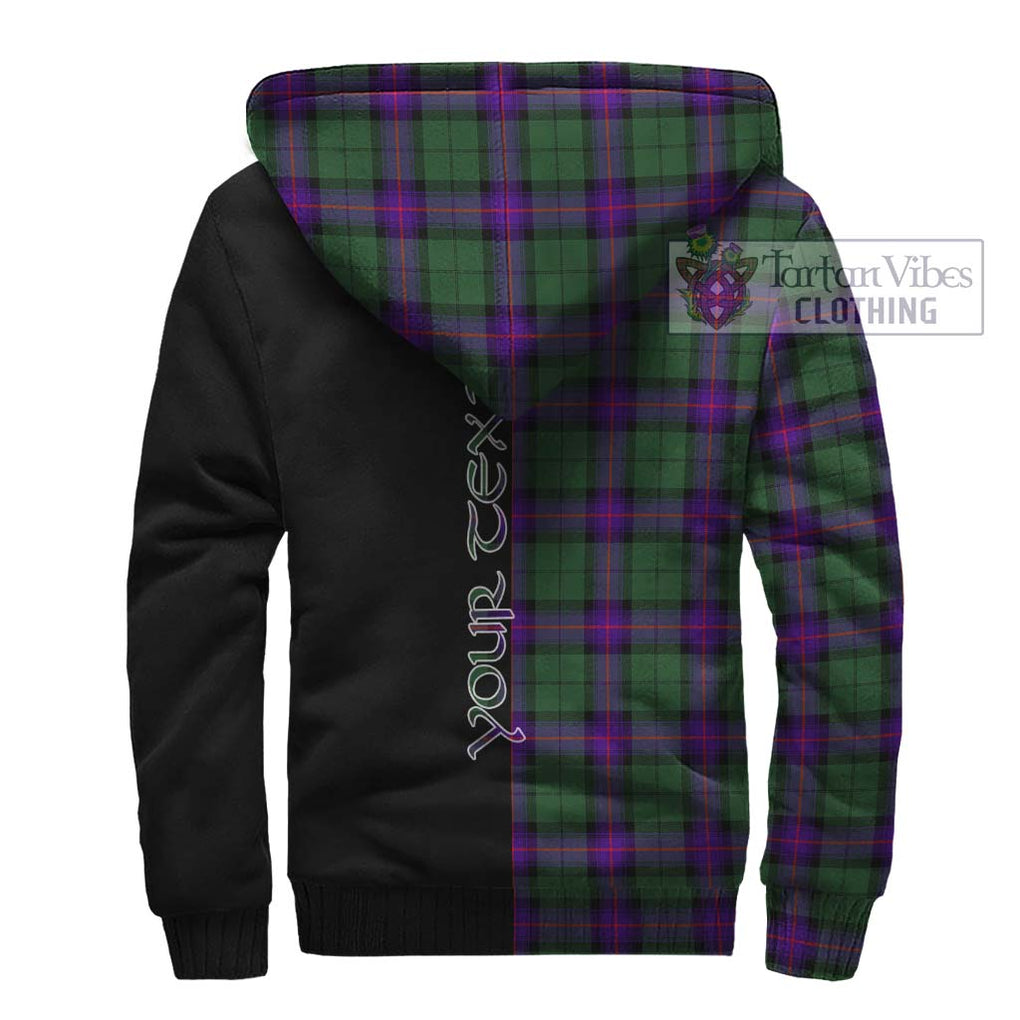 Armstrong Modern Tartan Sherpa Hoodie with Family Crest and Half Of Me Style - Tartanvibesclothing Shop