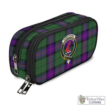 Armstrong Modern Tartan Pen and Pencil Case with Family Crest