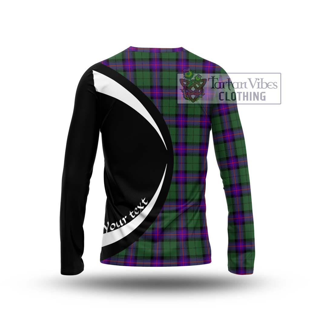 Armstrong Modern Tartan Long Sleeve T-Shirt with Family Crest Circle Style - Tartan Vibes Clothing