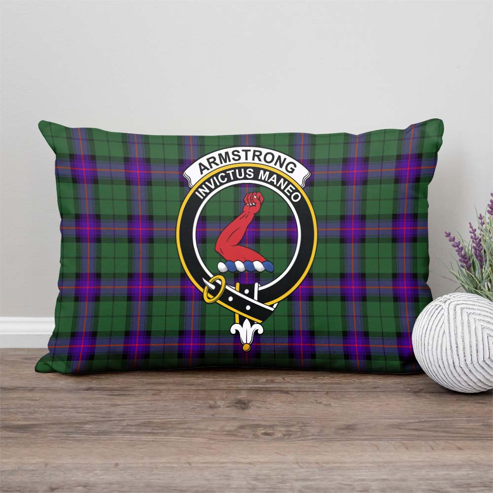 Armstrong Modern Tartan Pillow Cover with Family Crest Rectangle Pillow Cover - Tartanvibesclothing