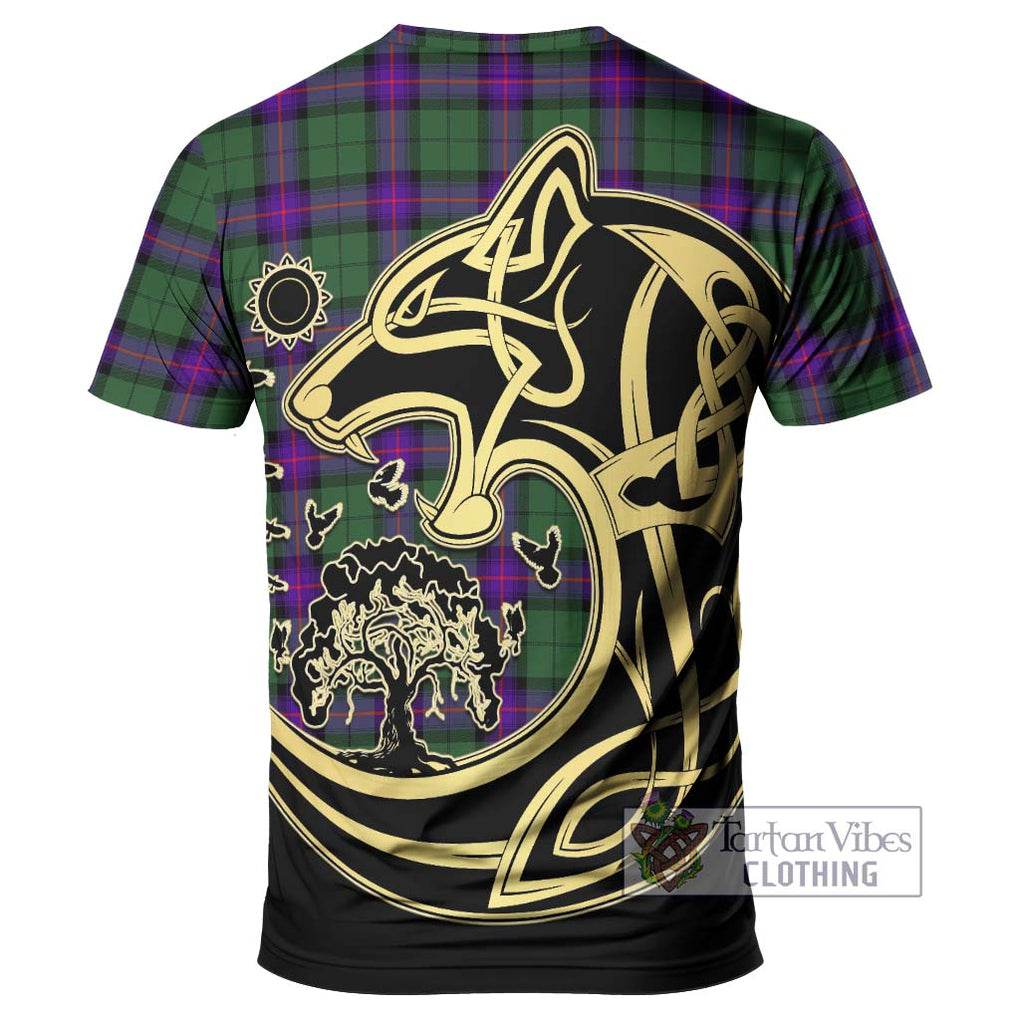 Armstrong Modern Tartan T-Shirt with Family Crest Celtic Wolf Style - Tartan Vibes Clothing