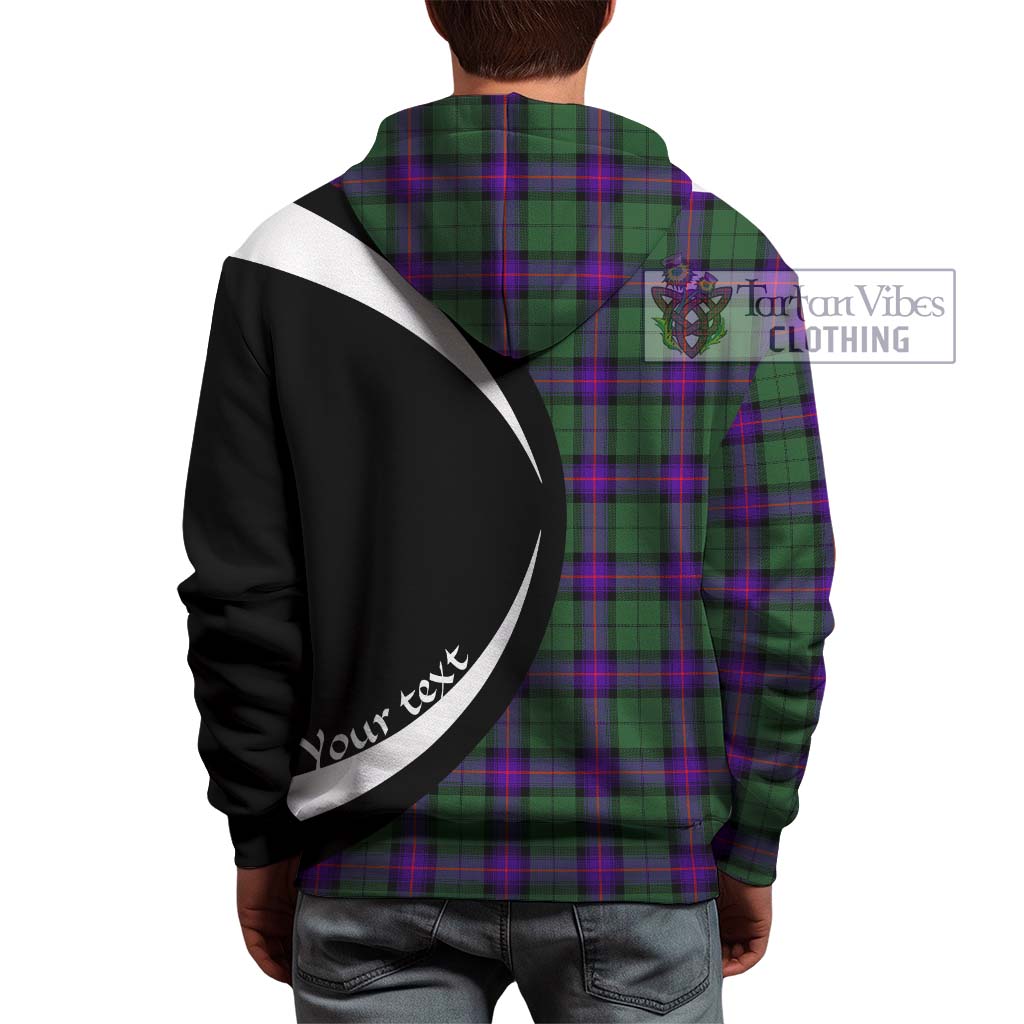 Tartan Vibes Clothing Armstrong Modern Tartan Hoodie with Family Crest Circle Style