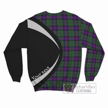 Armstrong Modern Tartan Sweatshirt with Family Crest Circle Style