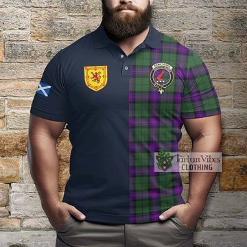 Armstrong Modern Tartan Polo Shirt Alba with Scottish Lion Royal Arm Half Style