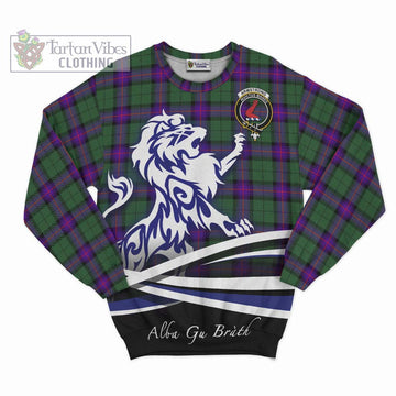 Armstrong Modern Tartan Sweatshirt with Alba Gu Brath Regal Lion Emblem