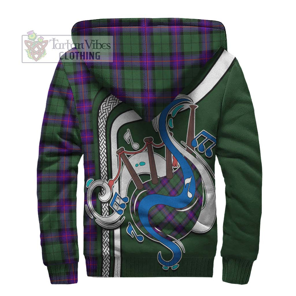 Armstrong Modern Tartan Sherpa Hoodie with Epic Bagpipe Style - Tartanvibesclothing Shop