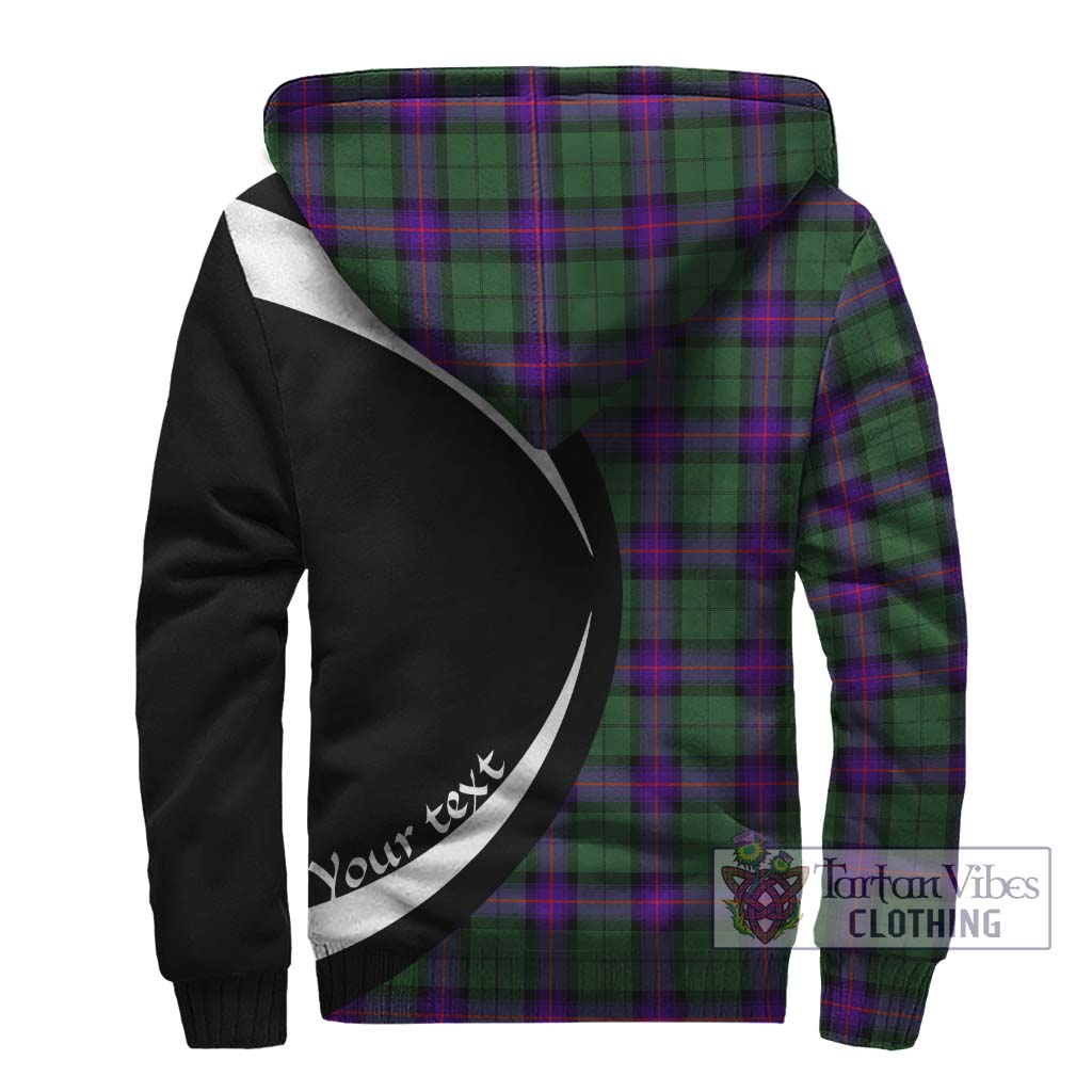 Armstrong Modern Tartan Sherpa Hoodie with Family Crest Circle Style - Tartan Vibes Clothing