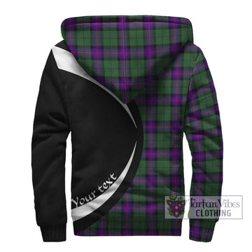 Armstrong Modern Tartan Sherpa Hoodie with Family Crest Circle Style